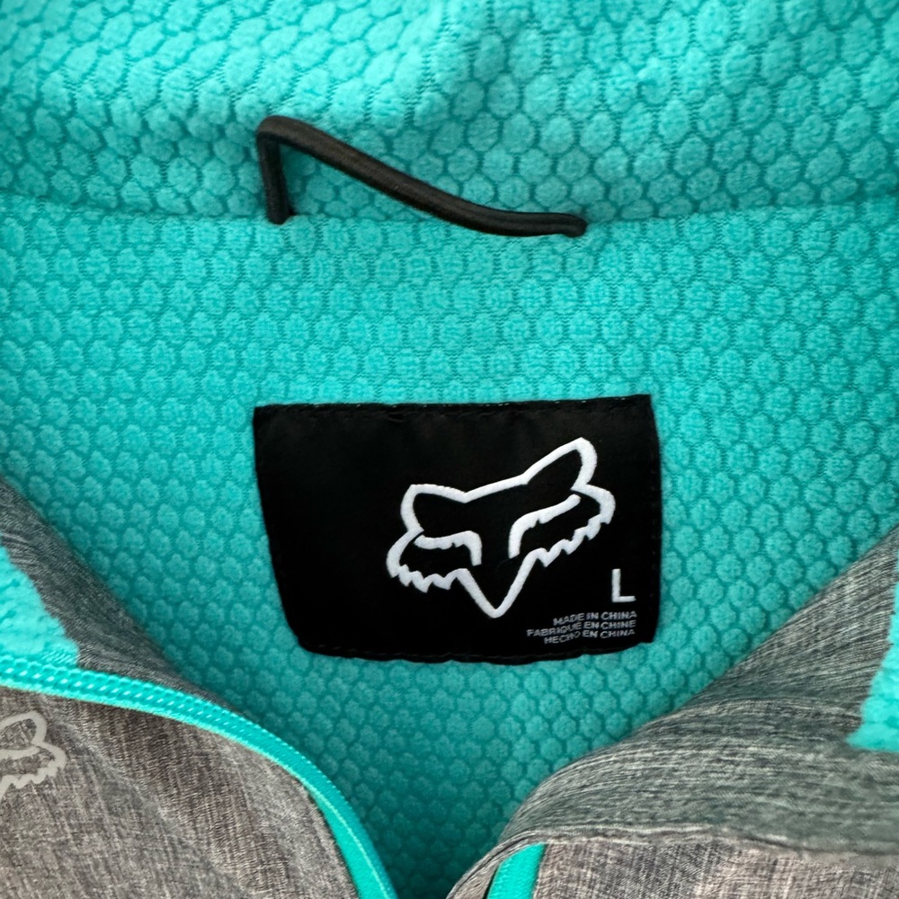 Fox Teal and Gray Hooded Jacket - Picture 3 of 7